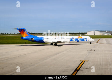 Allegiant Air DC-9-83(MD-83), Inlandsflughafen Springfield-Branson, Missouri Stockfoto