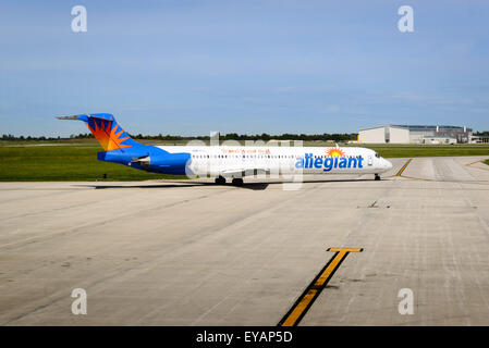 Allegiant Air DC-9-83(MD-83), Inlandsflughafen Springfield-Branson, Missouri Stockfoto