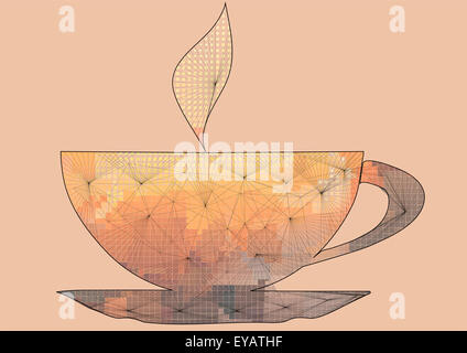 abstrakte Kaffee. Kaffee und Tee-Design-element Stockfoto