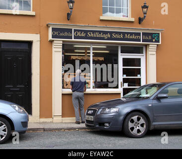 Olde Shillelagh Stick Entscheidungsträger im Dorf Shillelagh im County Wicklow Stockfoto