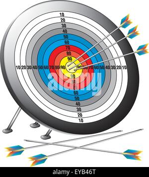 Ziel mit Pfeilen Stock Vektor