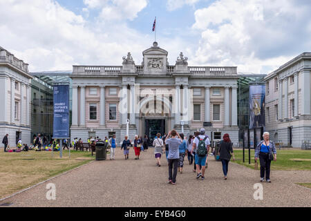 National Maritime Museum, Greenwich, London - Exterieur und Nord Fassade des historischen Gebäudes Stockfoto