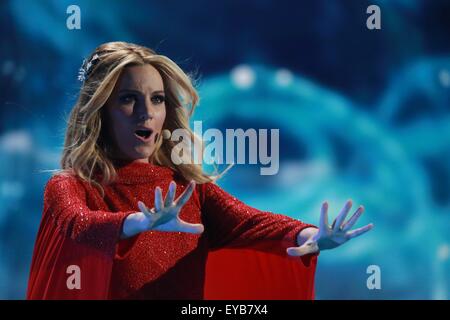 Finalrunde der European Song Contest 2015 (ESC) mit: Edurne wo: Wien, Österreich bei: 23. Mai 2015 Stockfoto