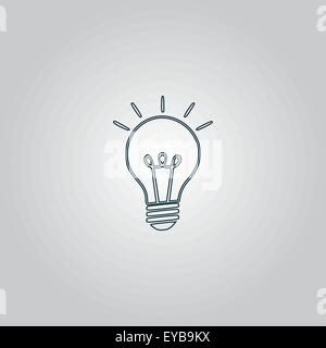 Lampe-Schild-Symbol. Idee-Symbol. Stock Vektor