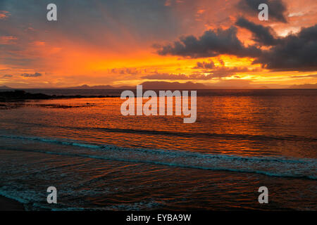Sonnenuntergang über die False Bay, Kapstadt, Südafrika