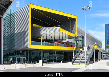 Halle Ost öffentliche Eingangsbereiche zum London Excel Exhibition Complex & International Convention Centre in London Docklands England Großbritannien Stockfoto