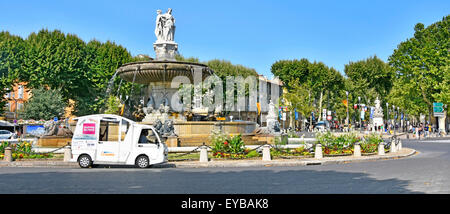 Aix-en-Provence Frankreich elektrische Auto, Taxi oder Kleinbus 'La Diabline 'Low Fare bis zu 7 Personen Ideal für schmale Straßen und Sehenswürdigkeiten viele Haltestellen Stockfoto