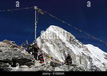 Gipfel des Kala Patthar Berg 5550M, Everest base camp Trek, Sagarmatha Nationalpark, UNESCO-Weltkulturerbe, Solu-Khumbu Stockfoto