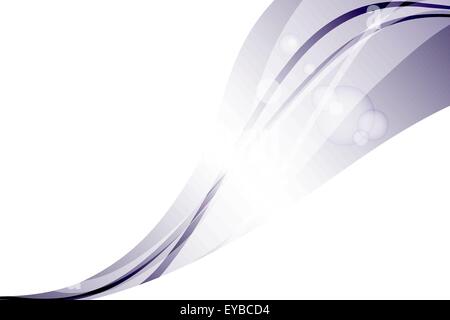 Abstrakt Design-Hintergrund. Violetten Wellen und Blendung auf weißem Hintergrund Stock Vektor