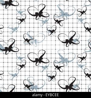 Vektor-nahtlose karierten Hintergrund mit einem abstrakten Muster Stock Vektor