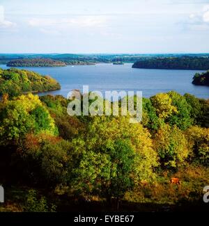 Castle Island, Lough Key Co Roscommon, Irland; Longview eines Sees Stockfoto