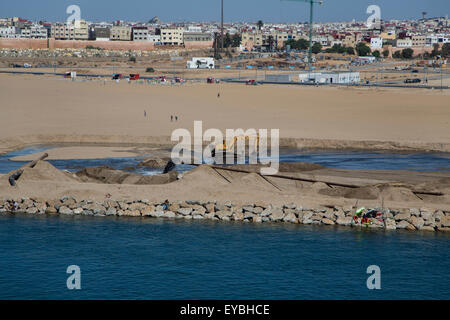 Strand in Rabat, Marokko Stockfoto