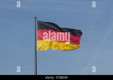 Deutsche Flagge winken Stockfoto