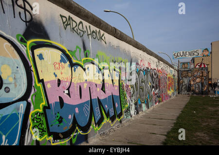 Graffiti auf der Berliner Mauer Stockfoto