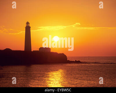 Nordamerika, Kanada, Quebec, Gaspe Halbinsel, Cap-des-Rosiers Leuchtturm National Historic Site Stockfoto