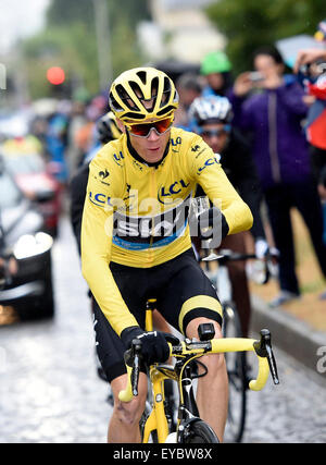 Tour de France letzte Etappe 21 Seves nach Paris. 26. Juli 2015. 26.07.2015. Sevres nach Paris. Chris Froome während der Etappe 21 der 102. Auflage der Tour de France 2015 mit Start in Sevres - Grand Paris Seine West-Finish in Paris Champs-Elysees, Frankreich (109, 5 km) Credit: Action Plus Sport Bilder/Alamy Live News Stockfoto