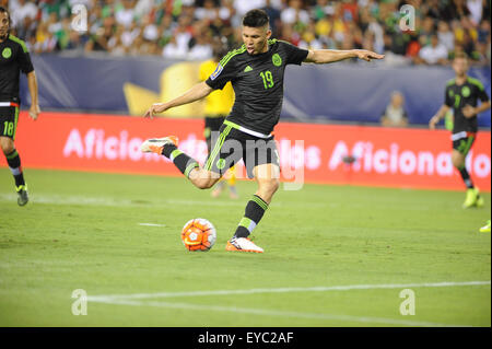 Philadelphia, Pennsylvania, USA. 26. Juli 2015. Mexiko-Spieler, ORIBE PERALTA (19) in Aktion während der Gold Cup Meisterschaft der Gold Cup-Spiel gespielt am Lincoln Financial Field in Philadelphia Pa (Credit-Bild: © Ricky Fitchett über ZUMA Draht) Stockfoto