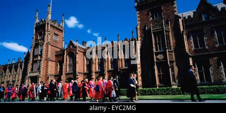 Queens University, Belfast, Co. Antrim, Irland; Abschlussfeier Stockfoto