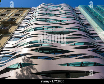 Fassade des modernen Hauses, Passeig de Gracia, Barcelona, Katalonien, Spanien Stockfoto