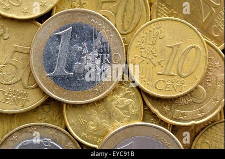 Euro-Münzen Stockfoto