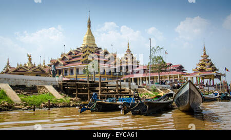 Phaung Daw Oo Paya Pagode, Inle See, Birma Stockfoto