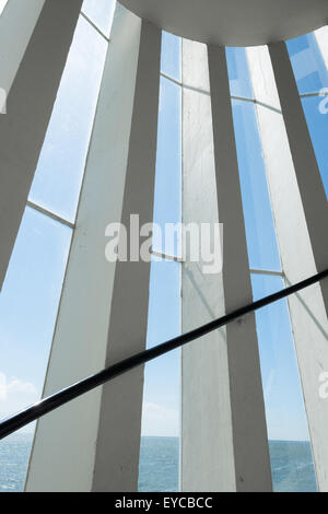 Den Oever, Niederlande, Treppe vom Monument auf dem Afsluitdijk Stockfoto