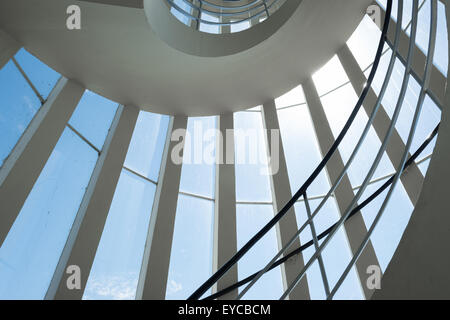 Den Oever, Niederlande, Treppe vom Monument auf dem Afsluitdijk Stockfoto