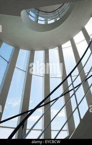 Den Oever, Niederlande, Treppe vom Monument auf dem Afsluitdijk Stockfoto