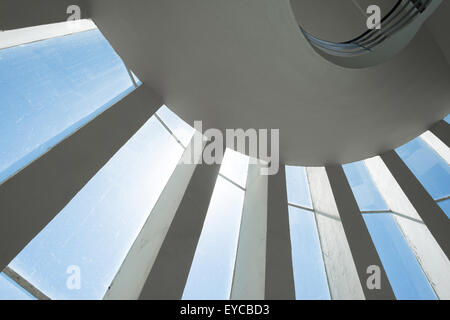 Den Oever, Niederlande, Treppe vom Monument auf dem Afsluitdijk Stockfoto