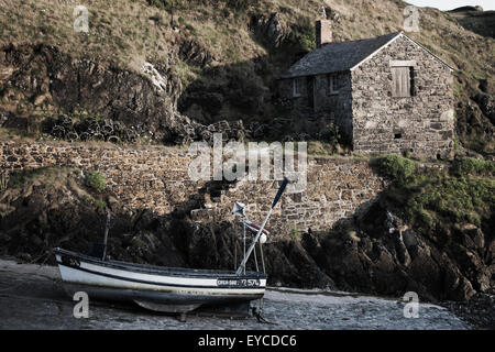 Angeln-Ferienhaus in Mullion Cove, Cornwall Stockfoto