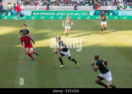 Willie le Roux in Südafrika mit dem Ball während der 2. Testspiel zwischen Südafrika und Wales Stockfoto