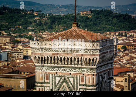 Giottos Campanile oder Glockenturm, Teil der Kathedrale von Florenz oder des duomo. Florenz. Italien. Stockfoto