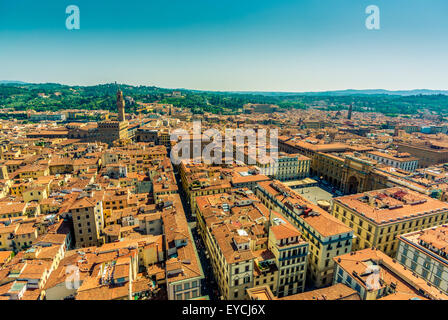 Luftaufnahme von Florenz, Italien Stockfoto