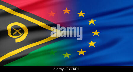 Europäische Union und Vanuatu. Stockfoto