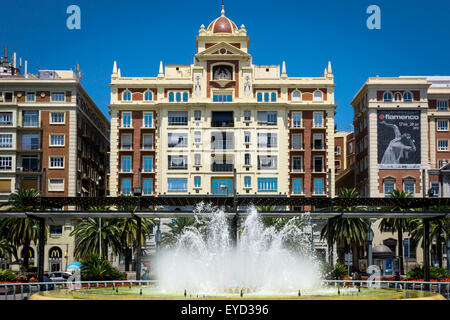 Unicaja Bankgebäude in Malaga, Spanien.  Von Juan Jauregui Briales entworfen. Stockfoto