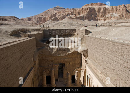 Luxor, Ägypten, Grab des Montuemhat (TT34) in den Adligen Gräbern der el-Asasif Stockfoto