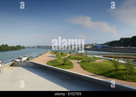 La Zusammenfluss von der Rhone und Soane in Lyon Frankreich Stockfoto