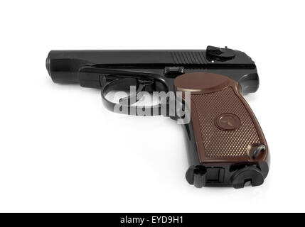 Sowjetische 9mm PM (Makarov) gun isolierten auf weißen Hintergrund Stockfoto