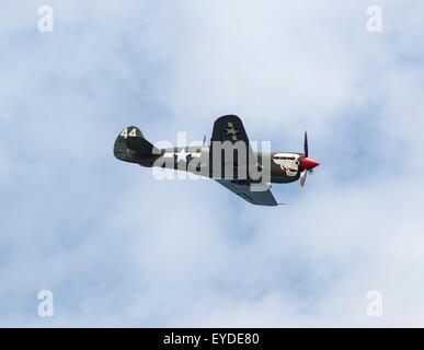 USAF Curtiss P40 Kittyhawk bei Sunderland AIrshow 2015 Stockfoto