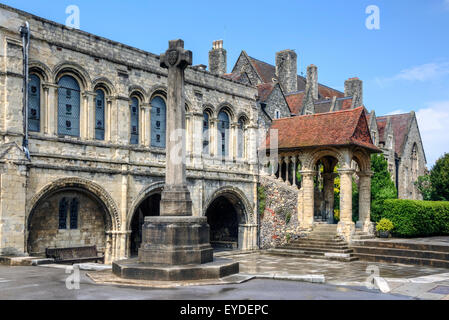 Norman Treppe, King es School in Canterbury, Kent, England, Vereinigtes Königreich Stockfoto