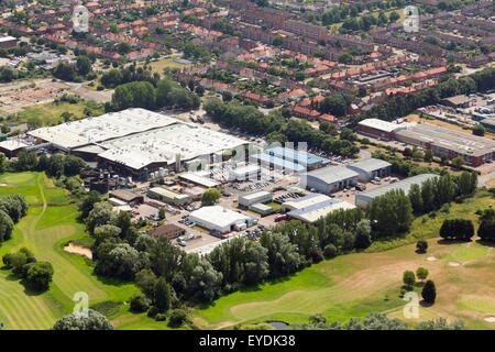 Luftbild von der Lerche Tal Business Park in Bury St Edmunds, Suffolk, UK Stockfoto