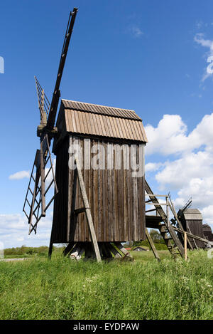 Mühlen von Lerkaka, Isle zu Posten, wenn Öland, Provinz Kalmar, Schweden Stockfoto