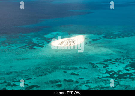 Luftaufnahme des Krankenhauses Schlüssel, Dry-Tortugas-Nationalpark, Florida, Vereinigte Staaten von Amerika Stockfoto