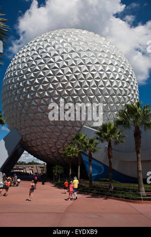 Raumschiff Erde, Epcot Center, Walt Disney World Resort, Orlando, Florida, Vereinigte Staaten von Amerika Stockfoto