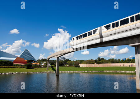 Walt Disney World Resort Monorail, Orlando, Florida, Vereinigte Staaten von Amerika Stockfoto