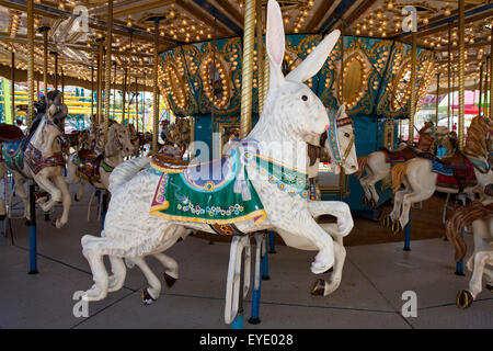 Karussell an der California State Fair, Paso Robles, California, Vereinigte Staaten von Amerika Stockfoto