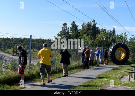 Steinbruch Zement arbeitet in Slite, Insel Gotland Schweden Stockfoto