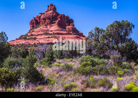 Bell Rock in der Nähe von Sedona, Arizona, USA. Stockfoto