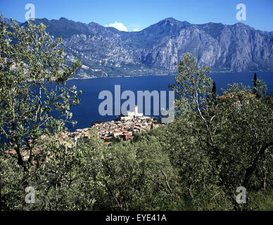 Blick Auf Malcesine, Gardasee, Basel-Landschaft Stockfoto