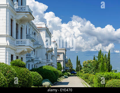 Livadia-Palast (Sommerresidenz des letzten russischen Zaren Nicholas II, Krim, Ukraine).  Erbaut im Jahr 1911 vom Architekten N.P. Krasnow. Stockfoto